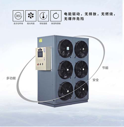 派沃空气能商用热泵高温烘干机组